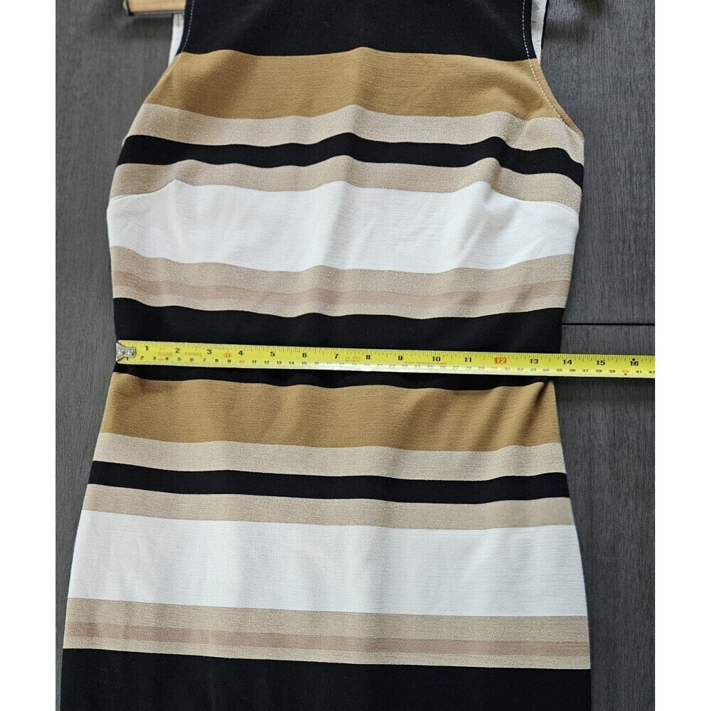 Banana Republic Stripe Bodycon Pencil Dress Classic Sleeveless Career Size 8 - Picture 4 of 11